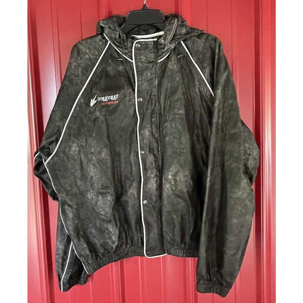 Frogg Toggs Rain Jacket Road Toad Reflective Trim Motorcycle Rain‎ Gear Medium